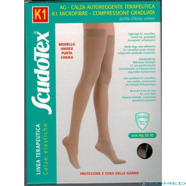 444 Чулки компрессионные К1 (20-30 mmHg) с микрофибройрой, закрытый носок (мысок)