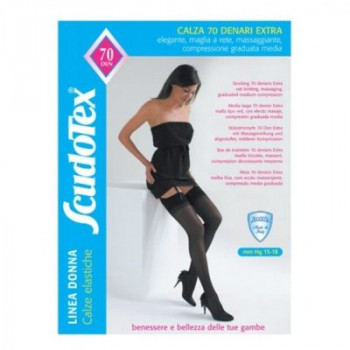 489 Чулки компрессионные 1 класса Scudotex (19-22 mmHg) 140 den Ажурный верх